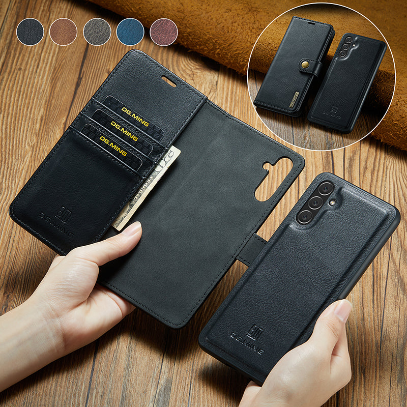 Leren Telefoonhoesje voor Samsung Galaxy – 2-in-1 Afneembare Tas met Premium Bescherming en Slank Ontwerp