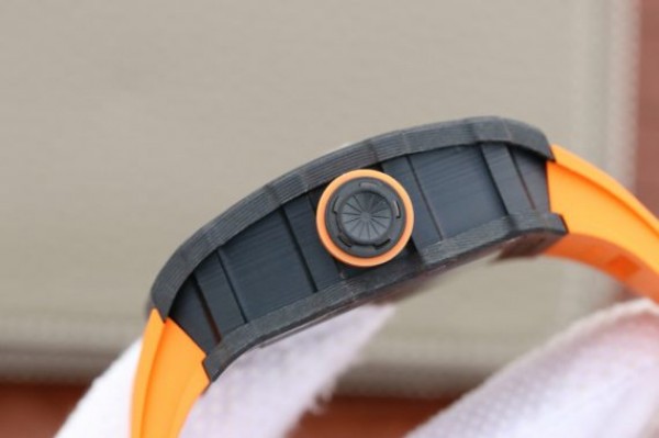 Replica Richard Mille RM035-02 Rafael Nadal FC Titanium Case KVF Skeleton Dial Orange Rubber Strap MIYOTA8215 - Top club