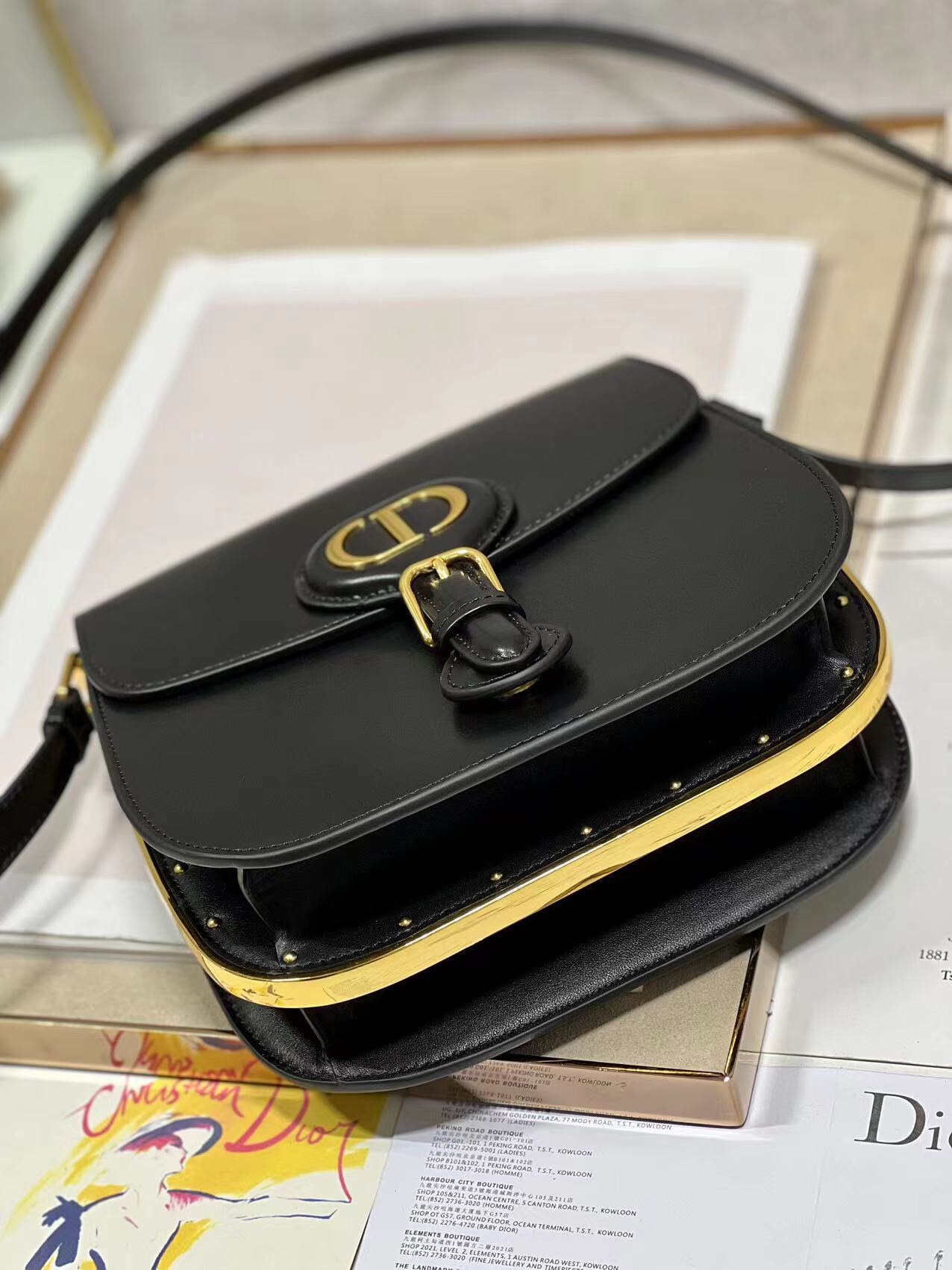 Bobby Frame Bag Black/Brown/White/Greige For Women 8in/20cm M9333UMOF_M9001:1High-quality replica
