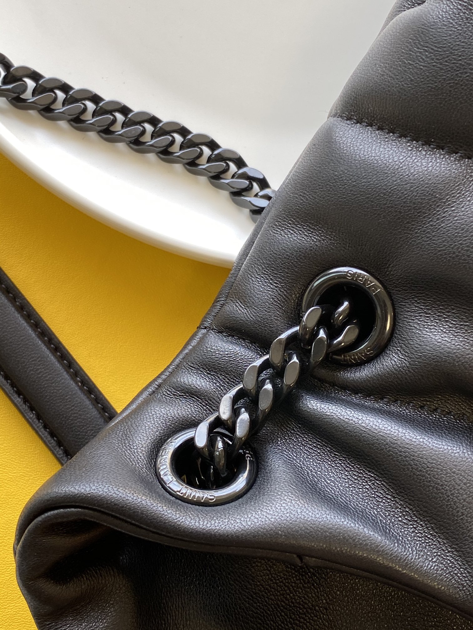 PUFFER MEDIUM CHAIN BAG IN DENIM AND SMOOTH LEATHER1:1High-quality replica