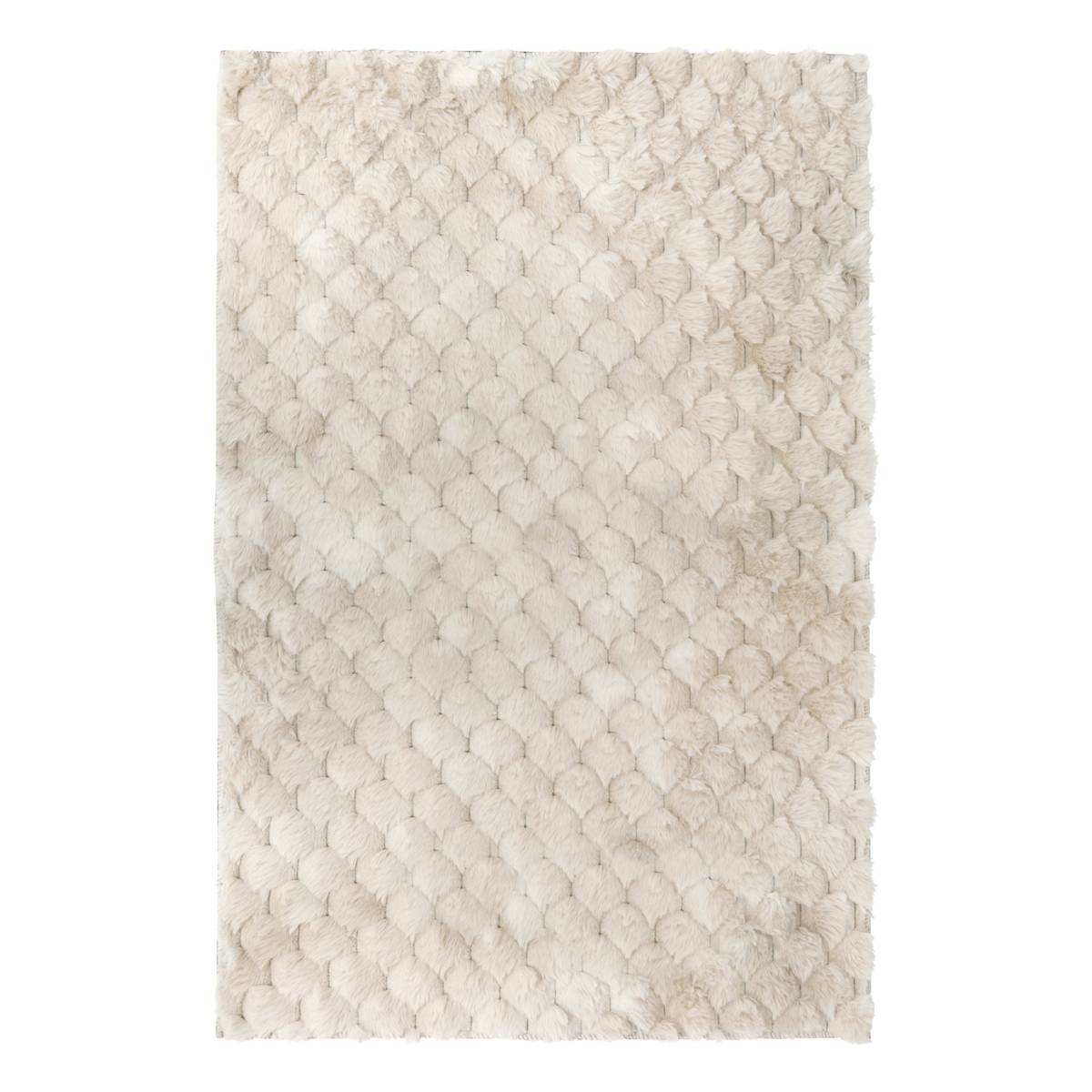 Wool-effect Rug "Adriel" Beige, 90x60 cm