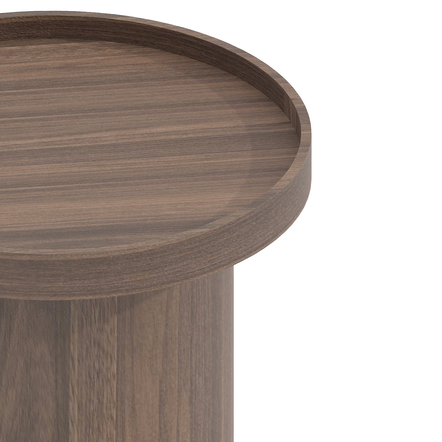 Blokker Brik Bijzettafel Ø 40 cm - Walnoot