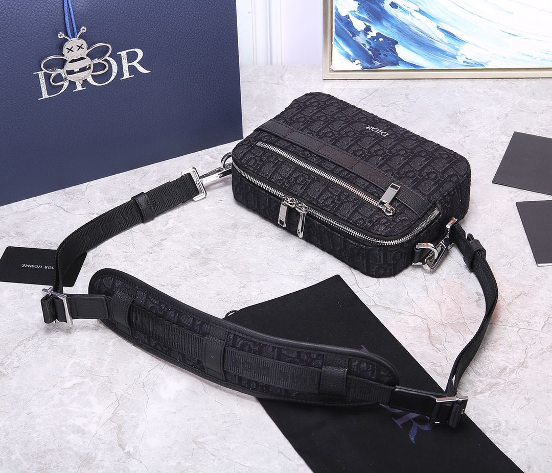 Dior Christian Dior Safari Messenger Bag Black For Women‎ 8.6in/22cm CD 1ESPO206YKY_H10E1:1High-quality replica