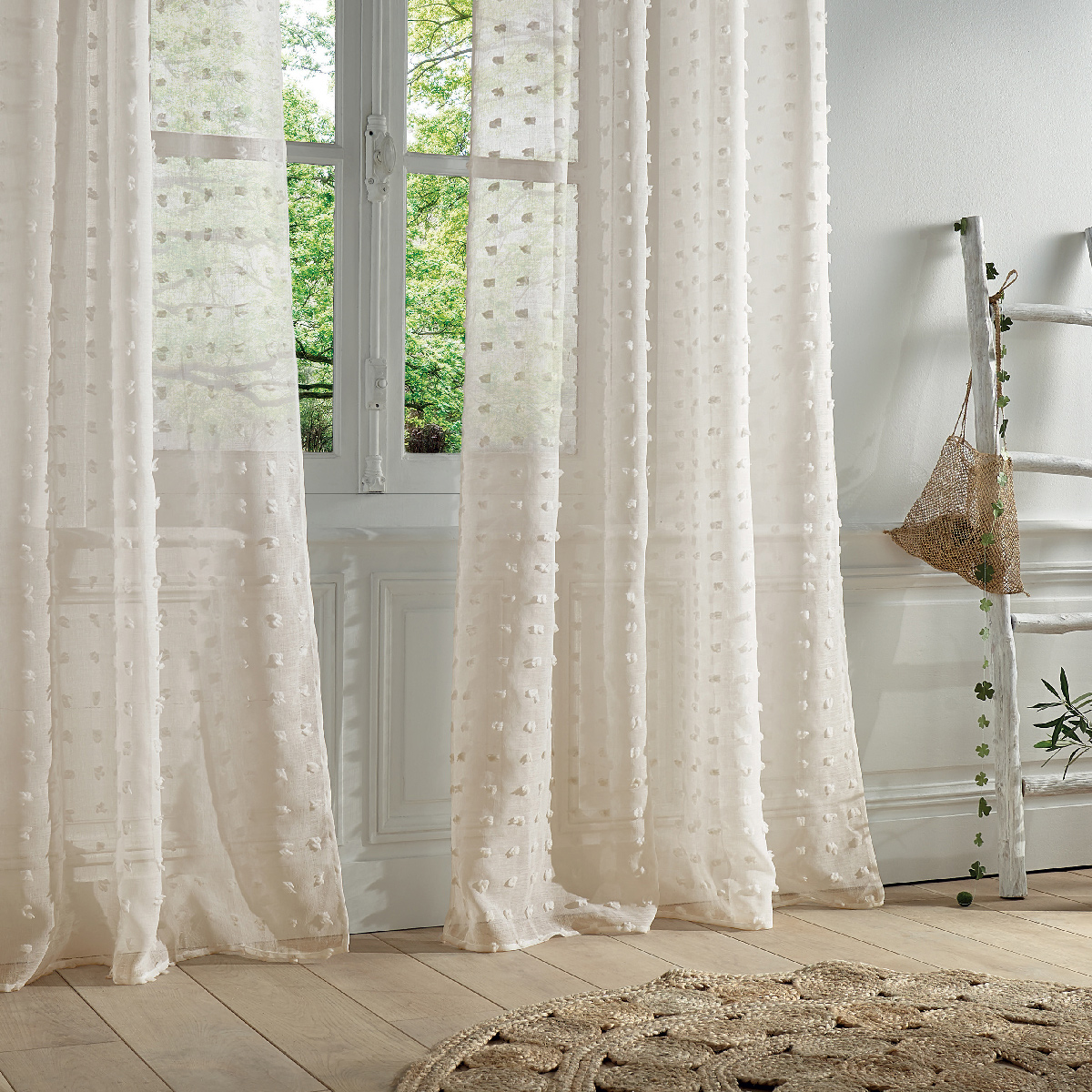 Sheer Curtain "Lily" Beige, 140x240 cm