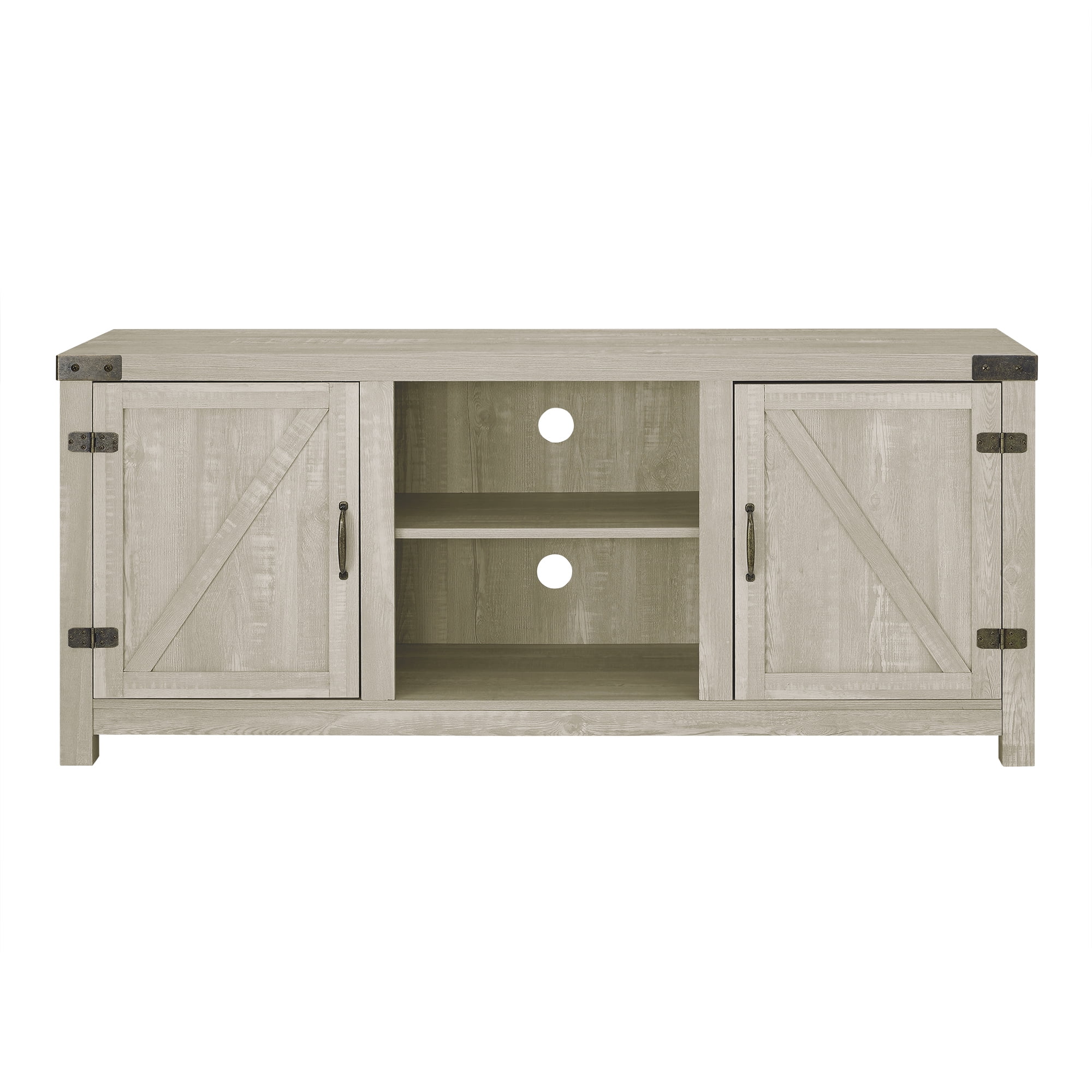 Walker Edison Modern Farmhouse Barn Door TV Stand for TVs up to 65", Grey Wash - Image 100