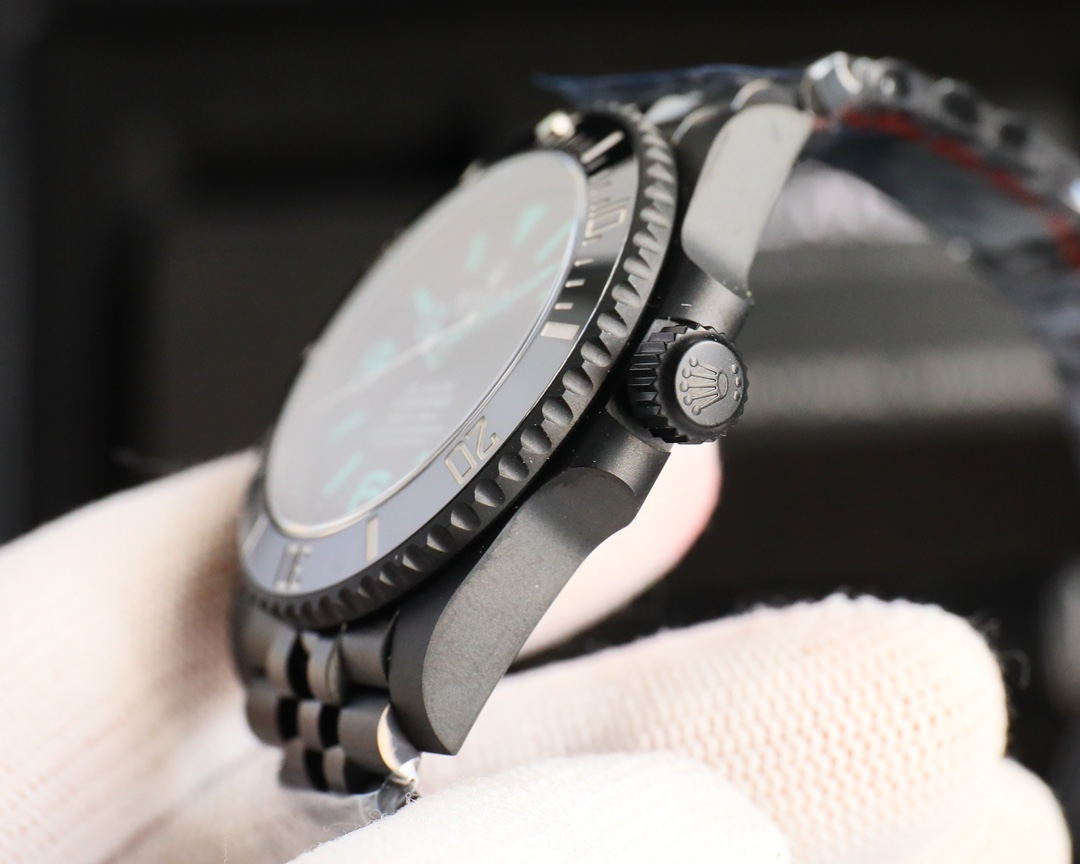 Rolex Dark Legend Submariner - DLC Black Finish - 40MM - Cyan(1:1 replica) - Elite Watch Atelier
