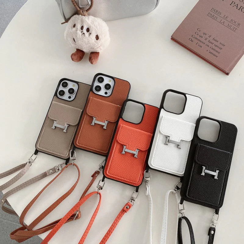 H Card Bag Leather Crossbody iPhone Case - Wholesale & Influencer