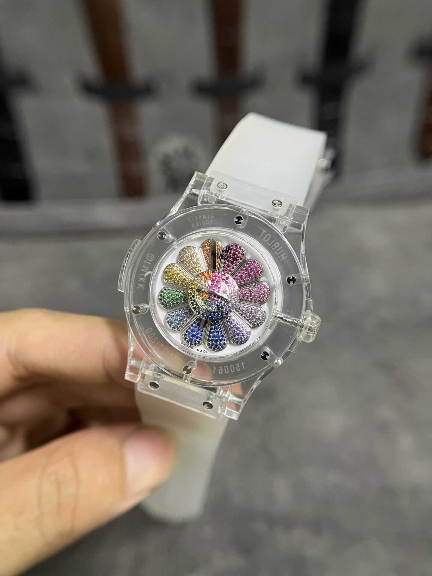 Hublot Replica Watch Takashi Murakami Sapphire Rubber Strap 42mm - Top club