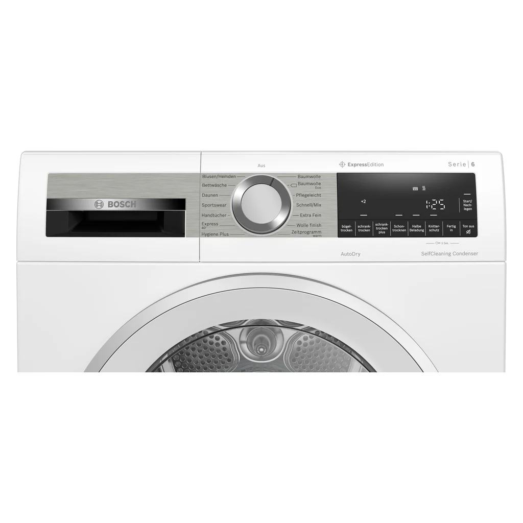 2026 Secadora de bomba de calor Bosch Serie 6 WQG235DH0 8 kg blanco A+++