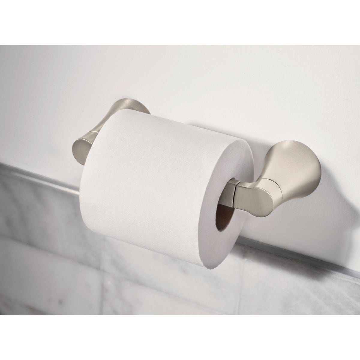 Moen Mikah Wall Mount Pivoting Paper Holder, Spot Resist Brushed Nickel