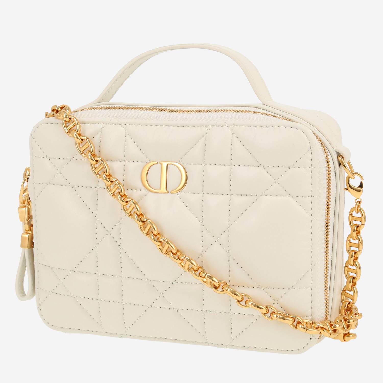 Dior Box 30 Montaigne shoulder bag in white leather cannage1:1High-quality replica