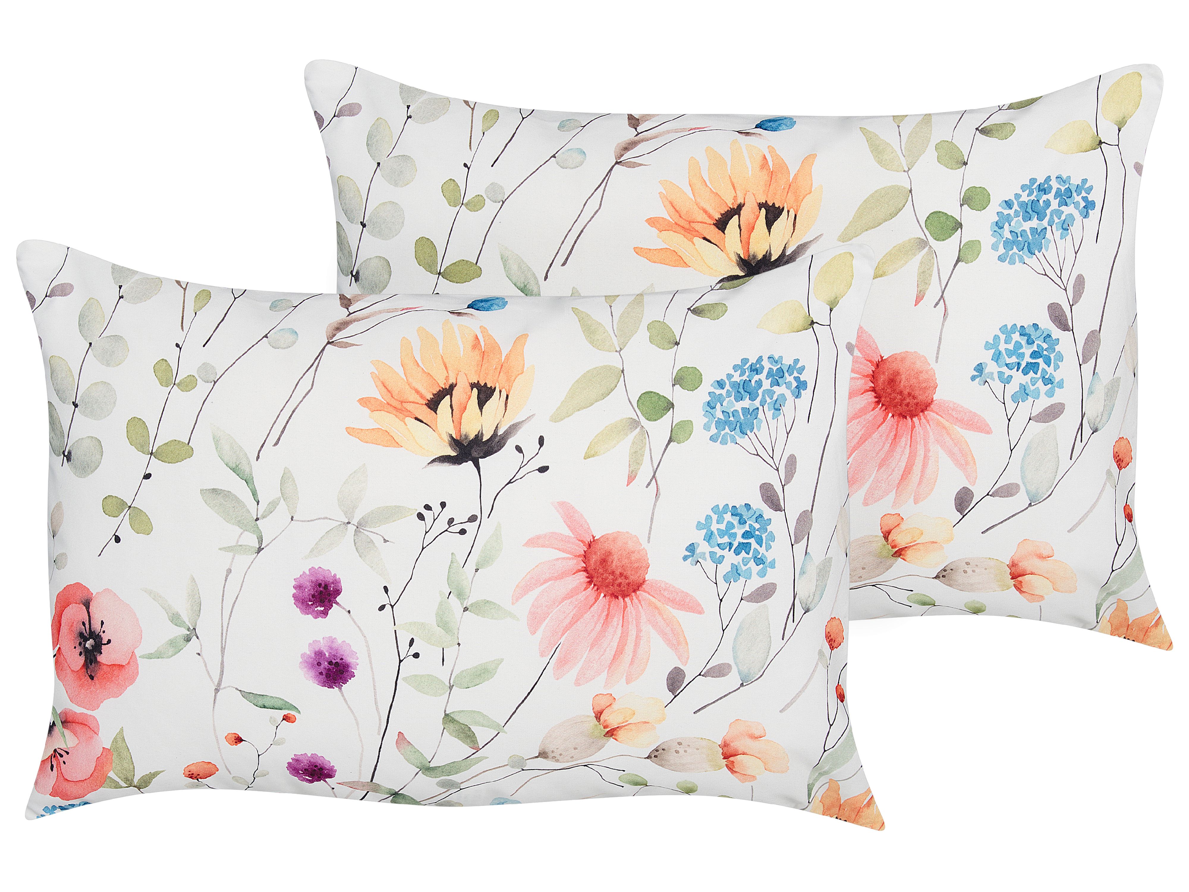 Set of 2 Outdoor Cushions MONESI Floral Pattern 40 x 60 cm Multicolour
