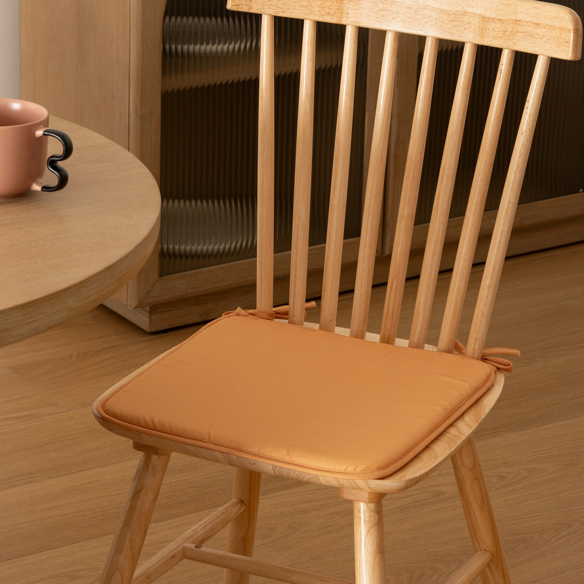 Chair pad Yellow ochre, 39x39 cm