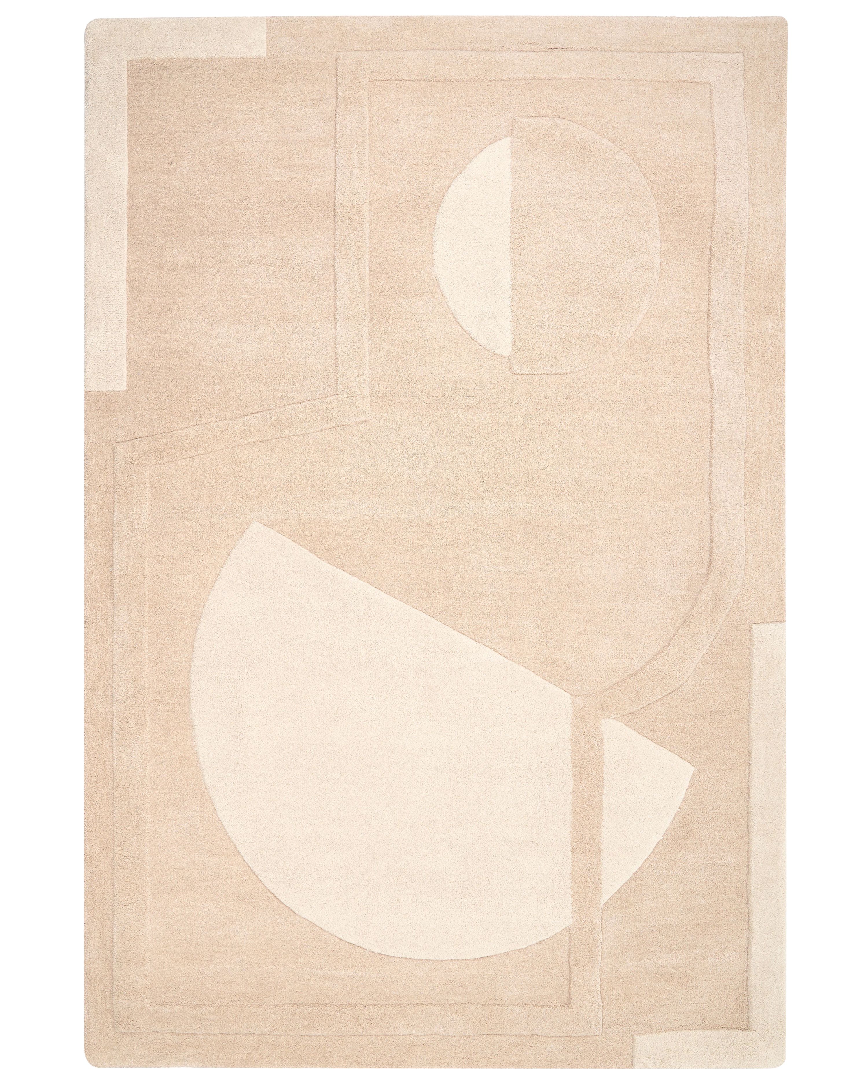 Rug GAYA Beige 200 x 300 cm Wool