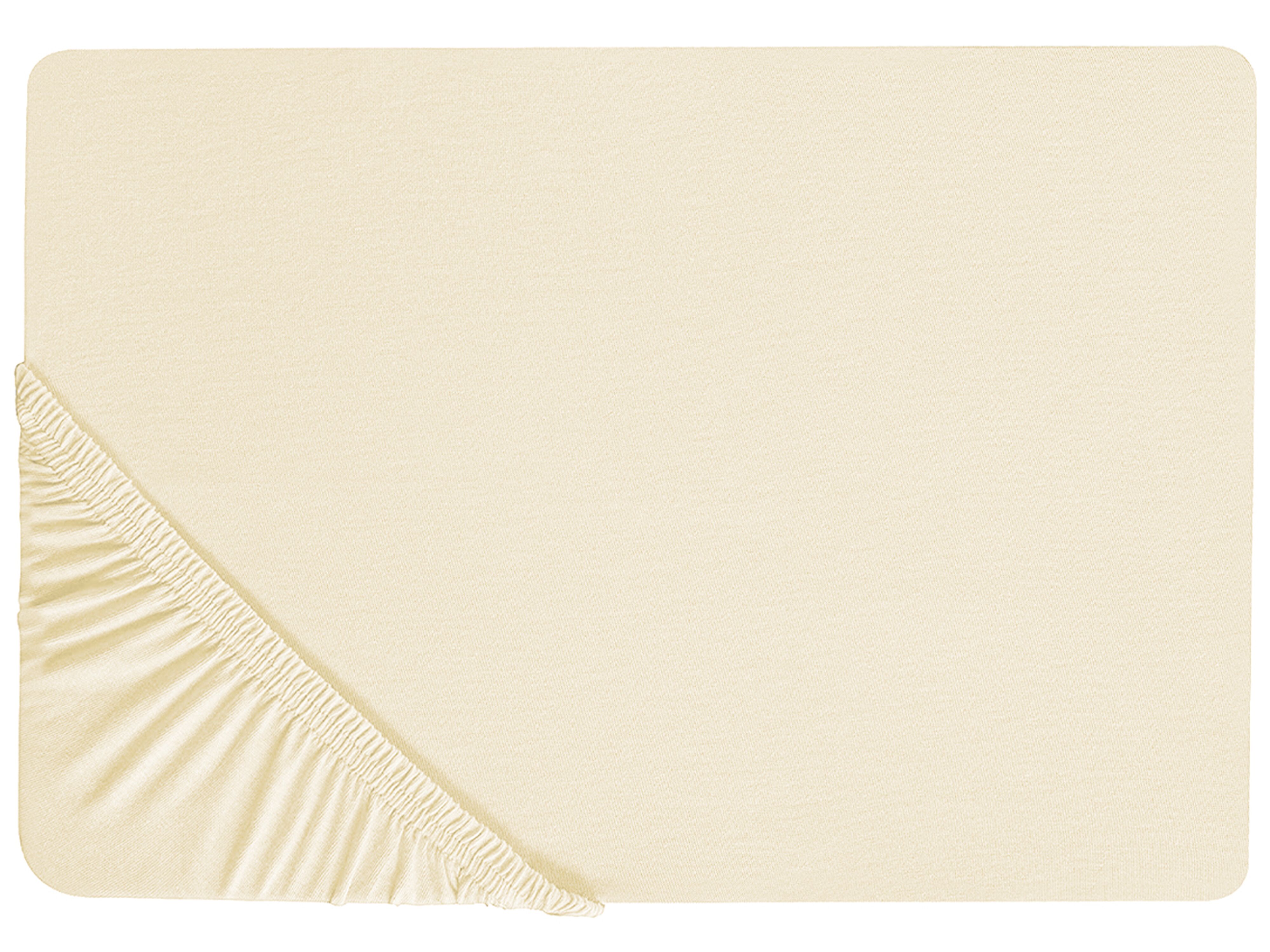 Fitted Sheet JANBU Cotton 200 x 200 cm Yellow