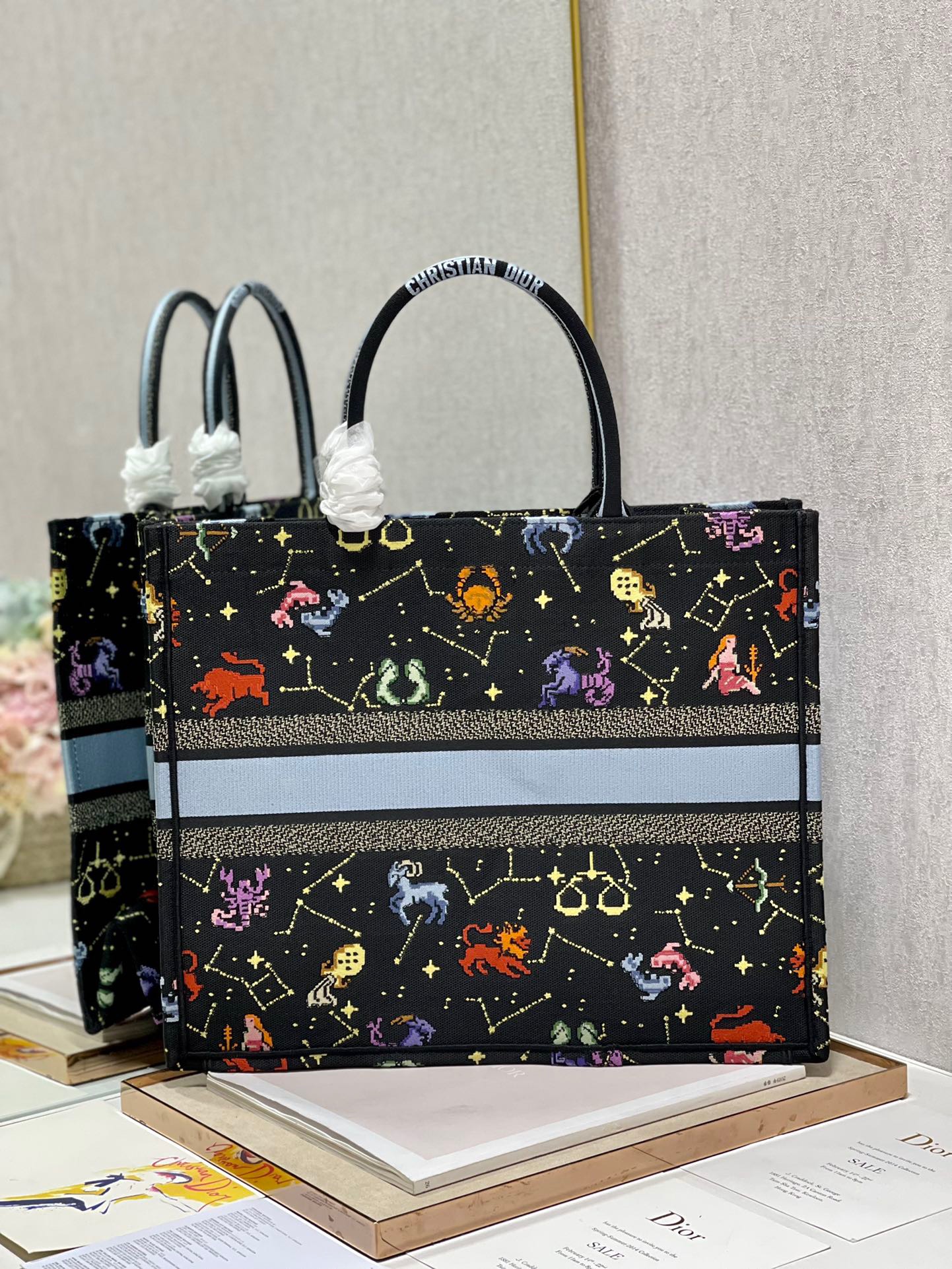Christian Dior Large Dior Book Tote Black, For Women, Women’s Handbags 16.5in/42cm CD1:1High-quality replica