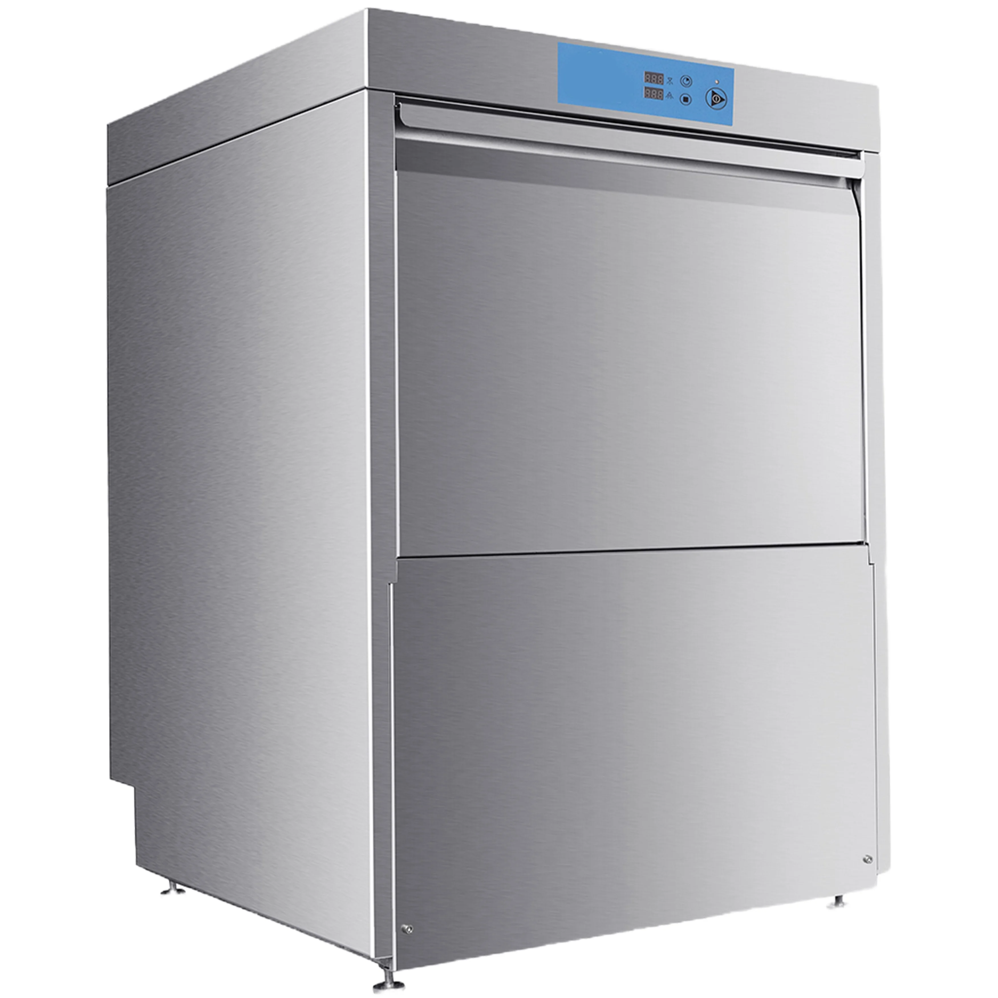 208-240V High-Temp Undercounter Commercial Dishwasher/Glasswasher Built-In Booster, Built-In Detergent & Rinse Aid Pumps, 3-phrase