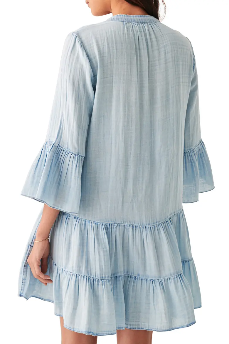 Kasey Dream Gauze Tiered Organic Cotton Minidress