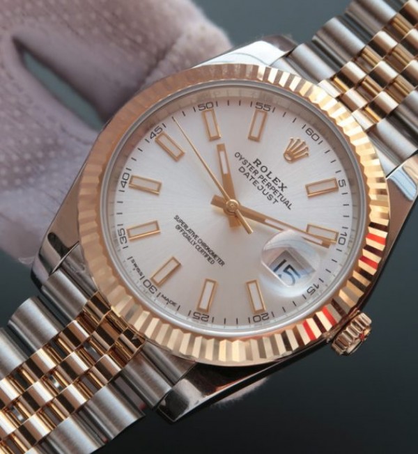 Replica Rolex DateJust II 41mm SS/YG Silver Dial Stick Marker SS/YG Bracelet A2836 - Elite Watch Atelier