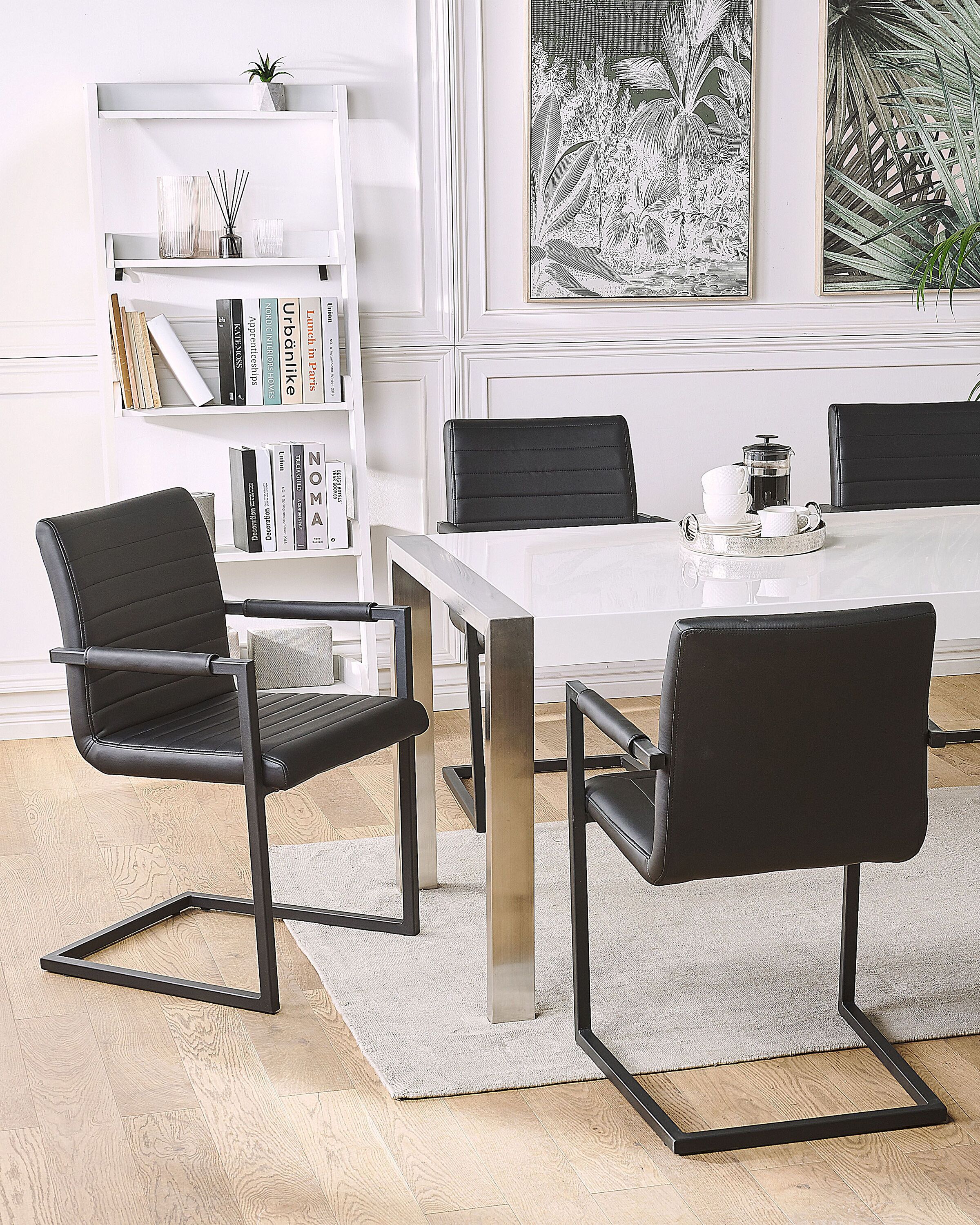 Set of 2 Conference Chairs BUFORD Faux Leather Black