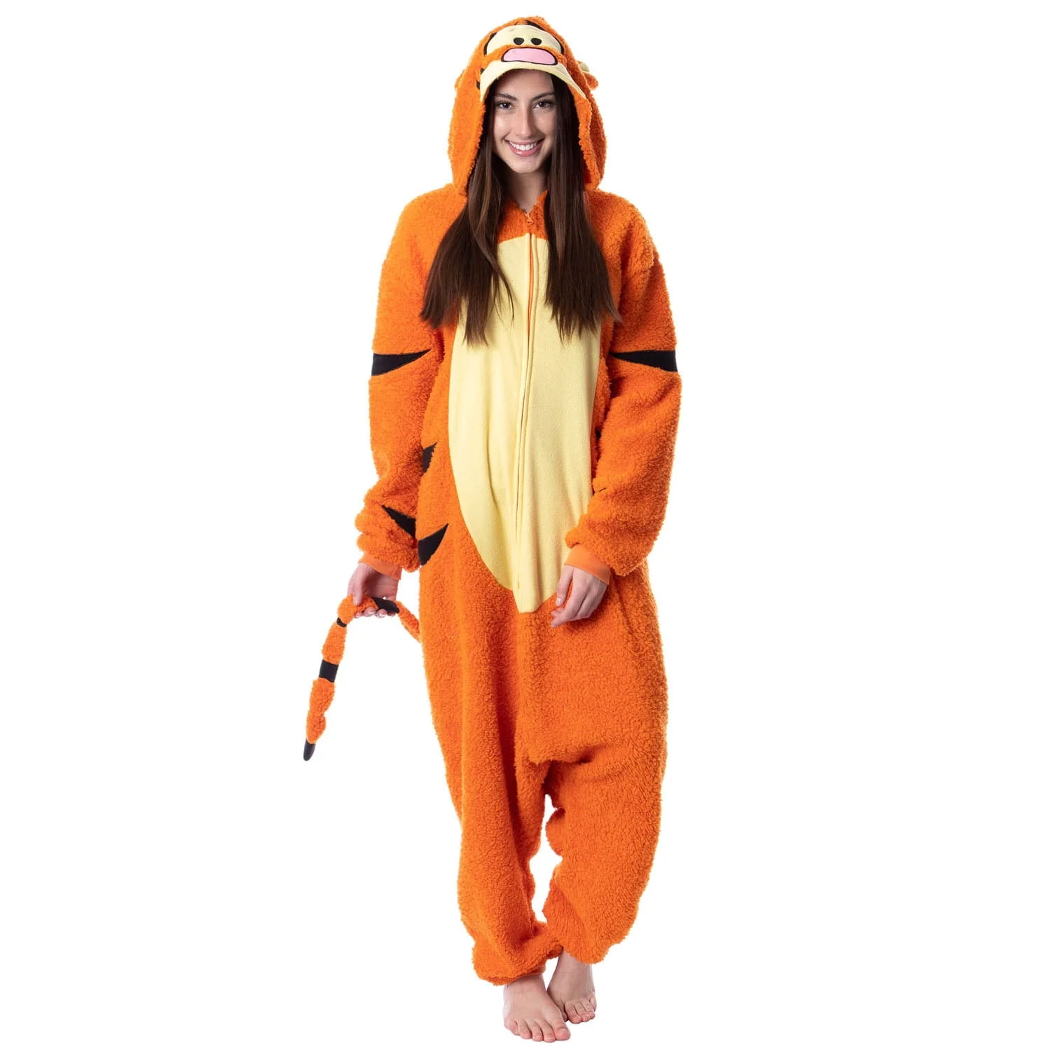 Disney Winnie The Pooh Adult Tigger Costume Plush Kigurumi Union Suit Pajama Outfit - Image 6 Disney Winnie The Pooh Adult Tigger Costume Plush Kigurumi Union Suit Pajama Outfit - Image 6