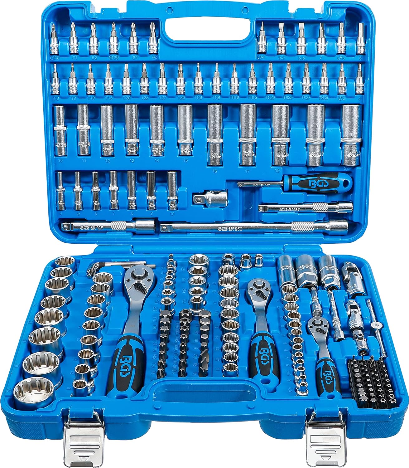 ESTUCHE HERRAMIENTAS BGS 196 PIEZAS GEAR LOCK
