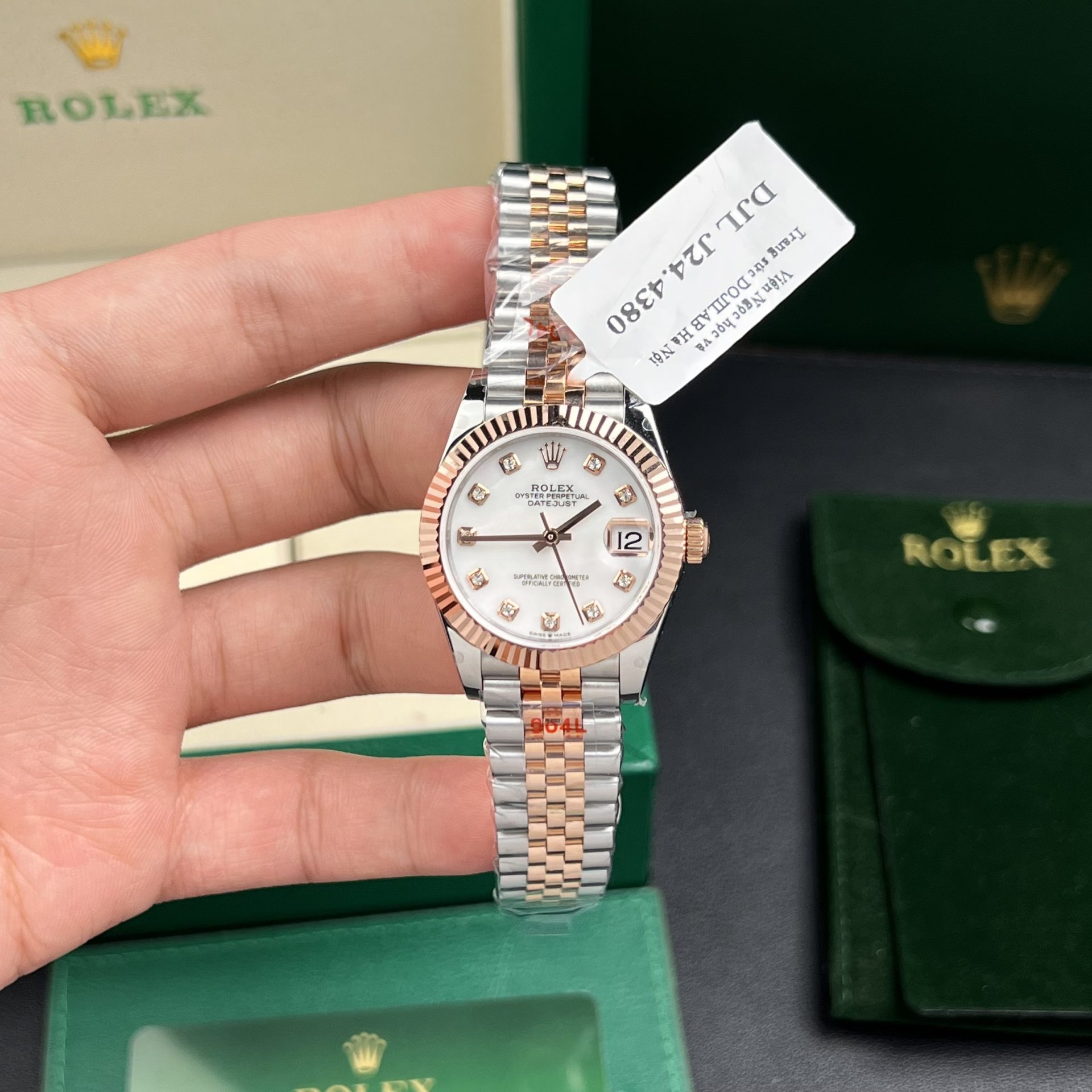 Rolex Best Replica Watch DateJust Gold Wrapped Mother Of Pearl Dial GM Factory 31mm - Elite Watch Atelier