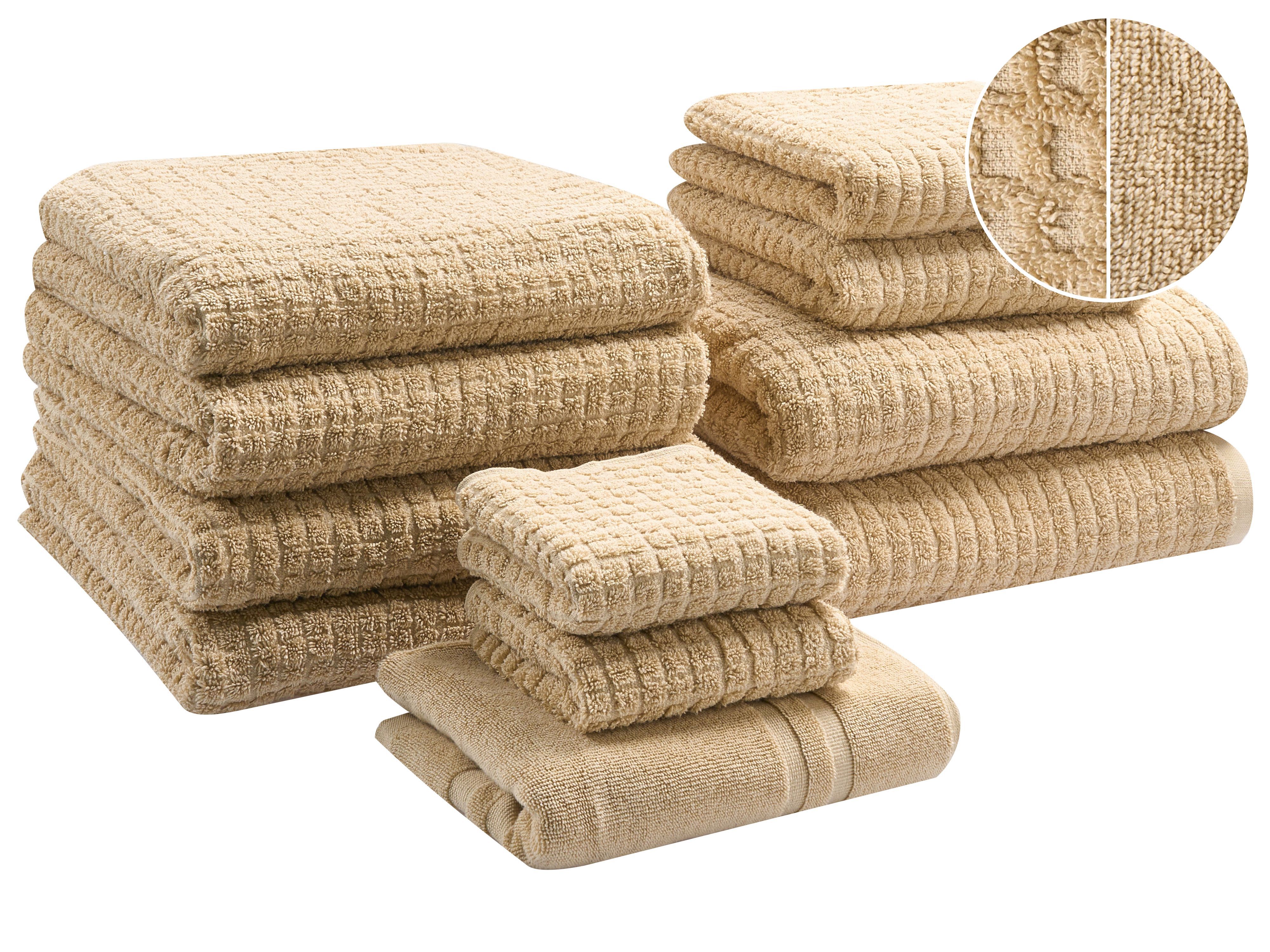 Set of 11 Towels ATAI Cotton Sand Beige