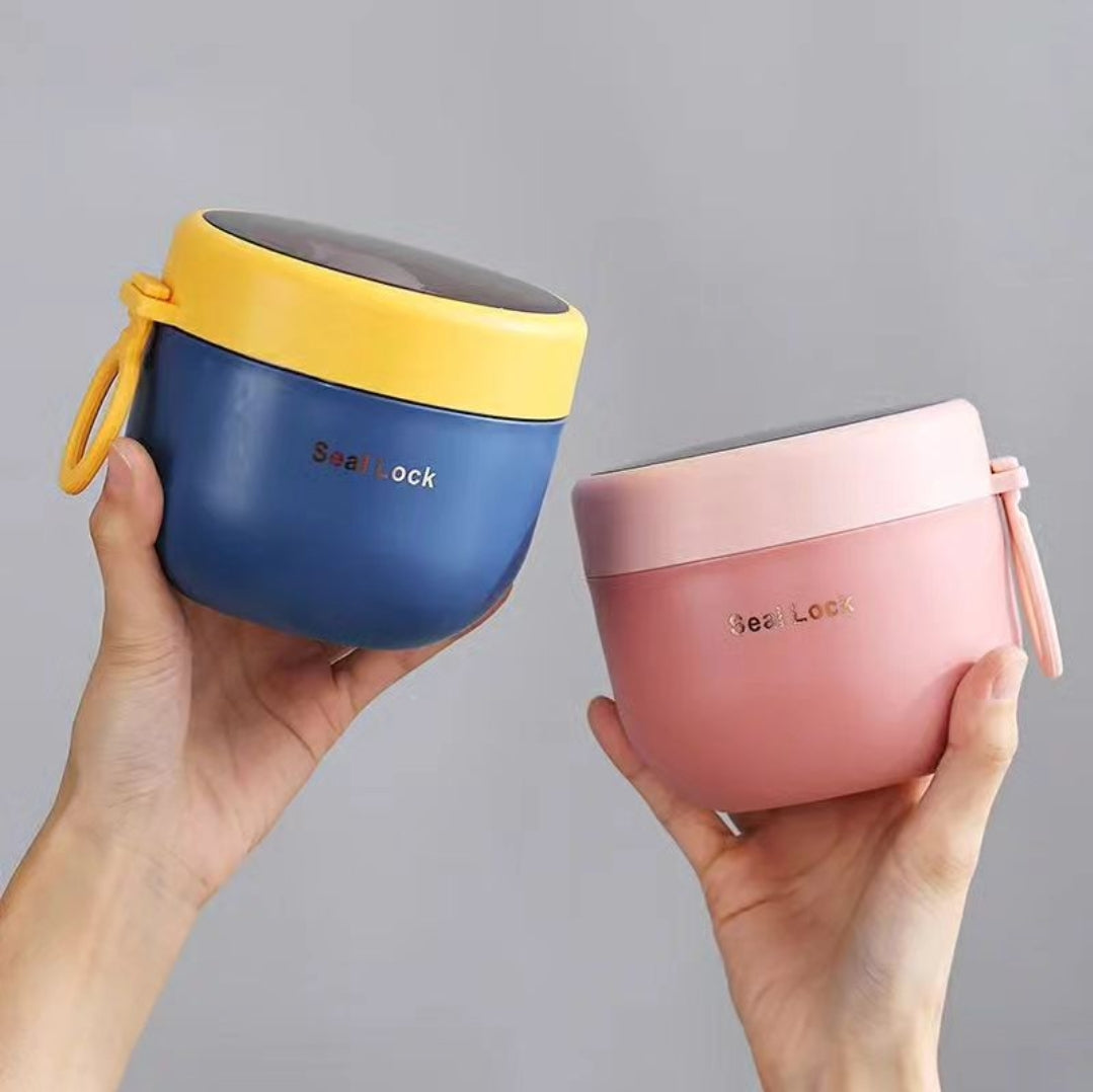 Geïsoleerde Draagbare Lunchcontainer van Roestvrij Staal – Compact en Lekvrij Ontwerp