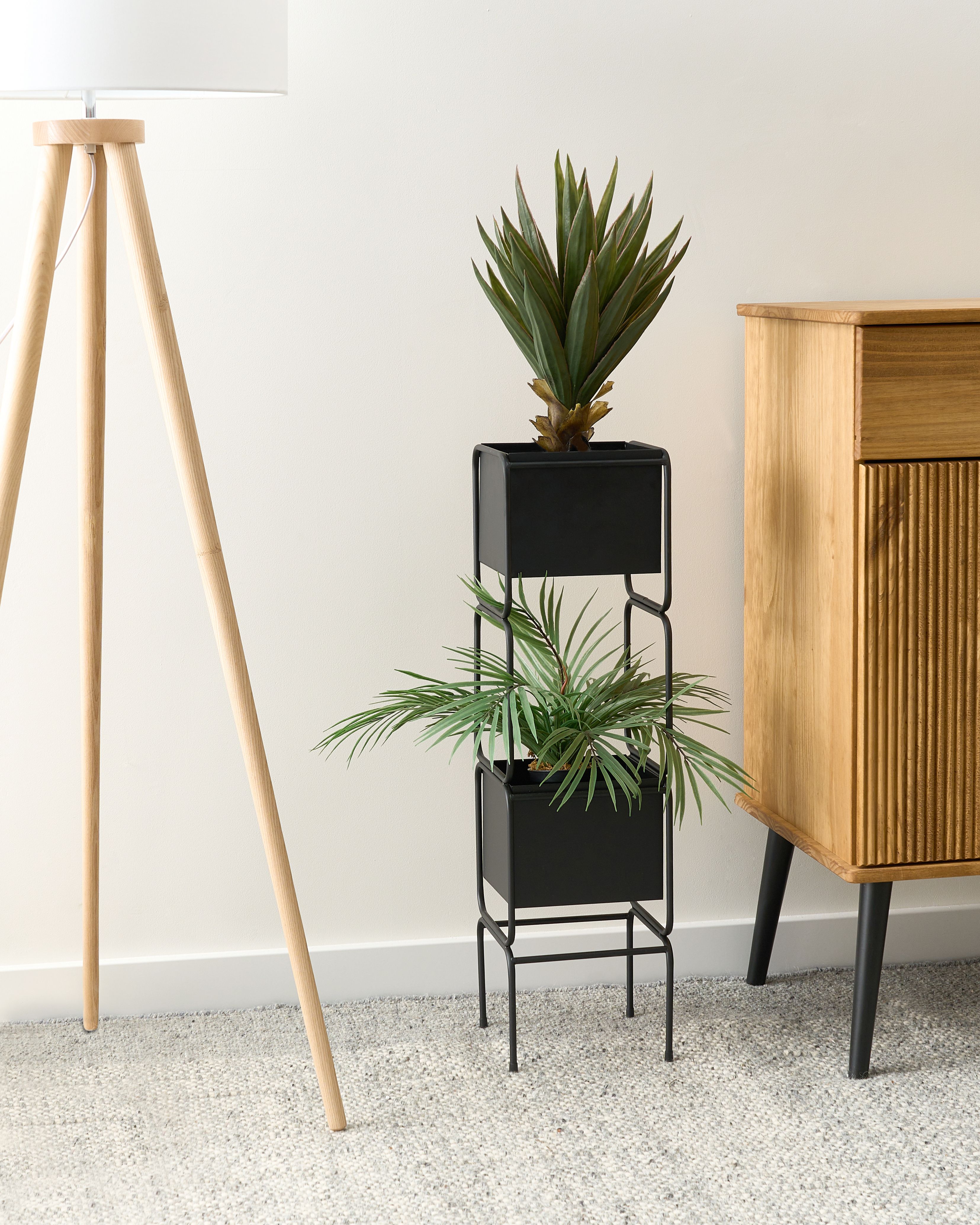 Plant Stand COTINUS Metal 20 cm Black