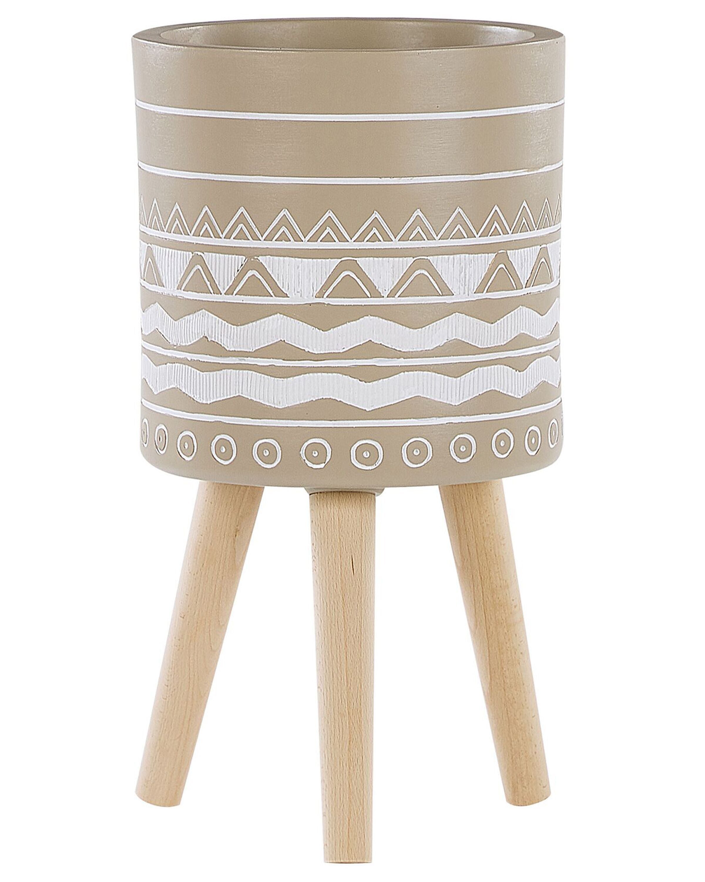 Elevated Plant Pot MILINA 30 cm Beige