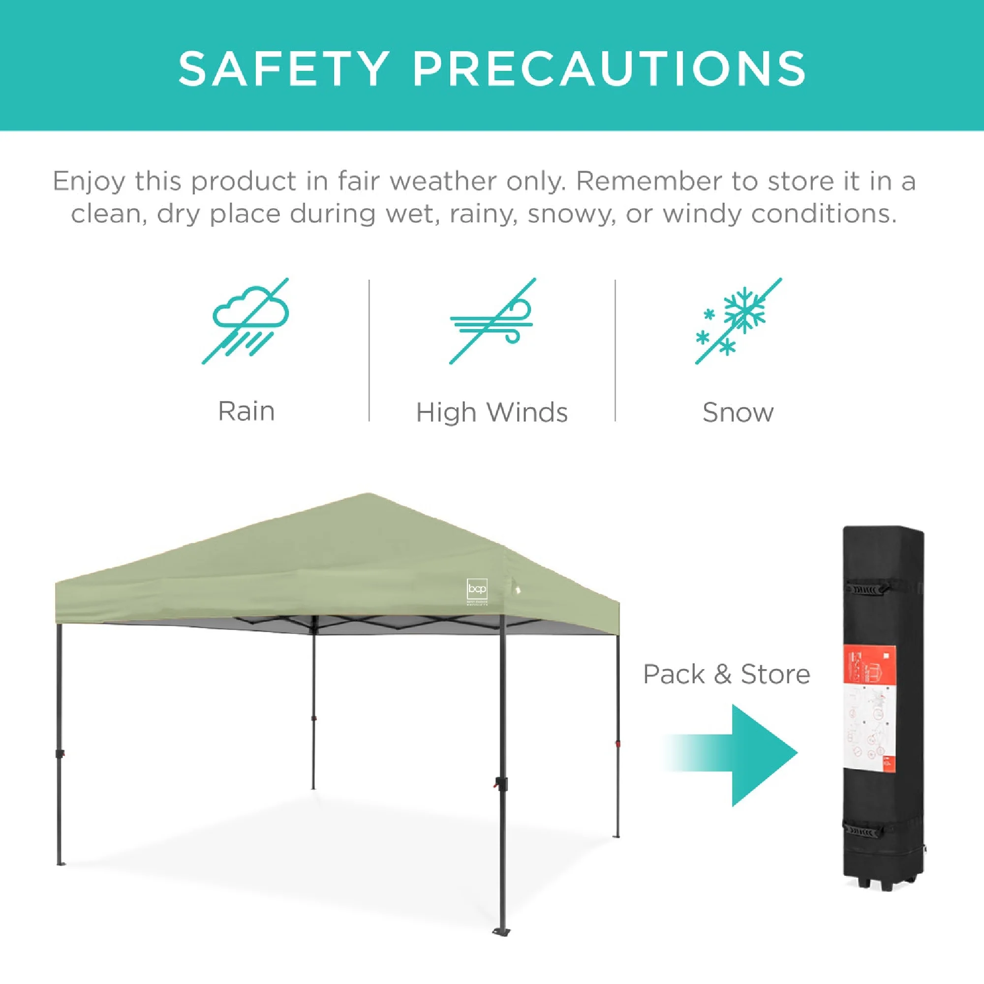 Best Choice Products 10x10ft Easy Setup Pop Up Canopy w/ 1-Button Setup, Wheeled Case, 4 Weight Bags - White - Image 141