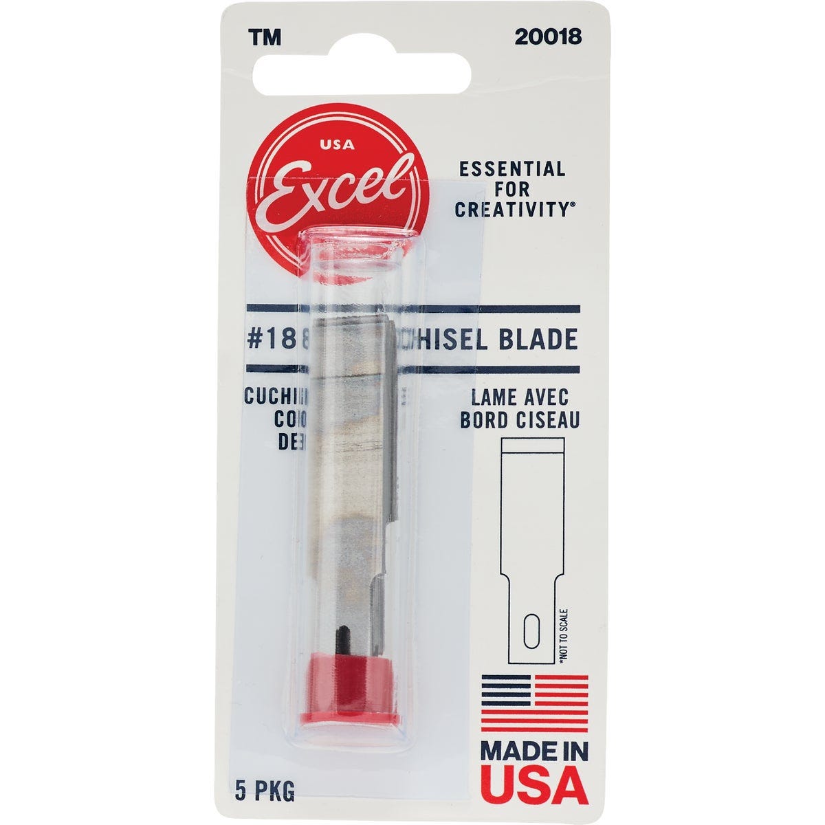 Excel Blades No. 18 Large Chisel Blades (5-Pack)