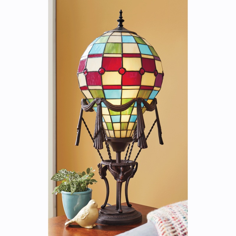 Stained Glass Hot Air Balloon Lamp - MIDNIGHT VELVET CATALOG