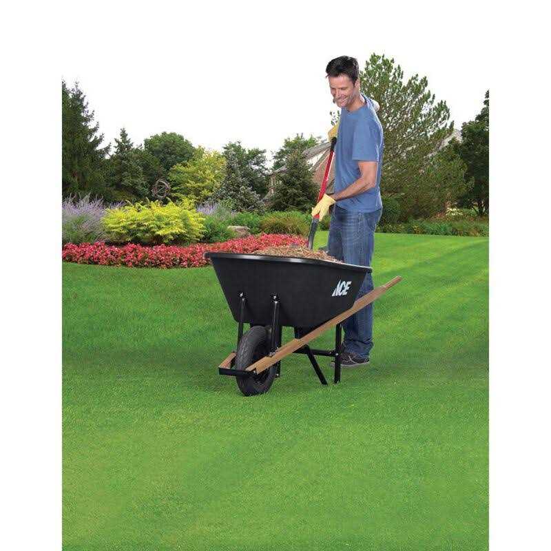 Ace Poly Residential Wheelbarrow 6 Cu Ft - Image 2 Ace Poly Residential Wheelbarrow 6 Cu Ft - Image 2