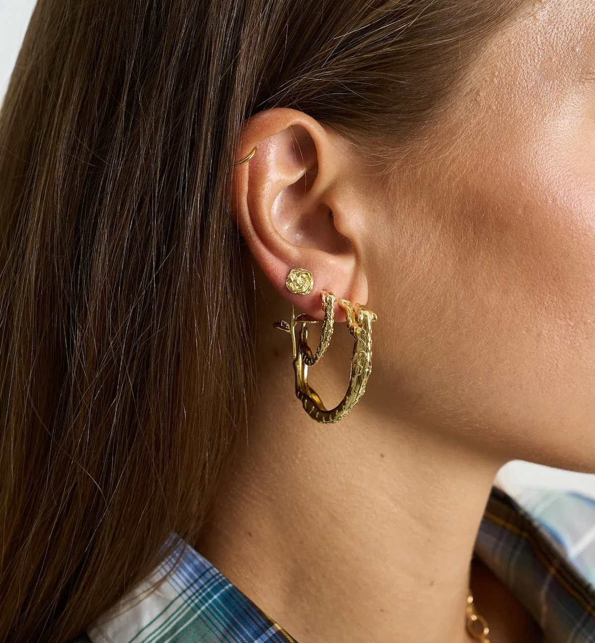 Small Wild Arc Hoop Earrings