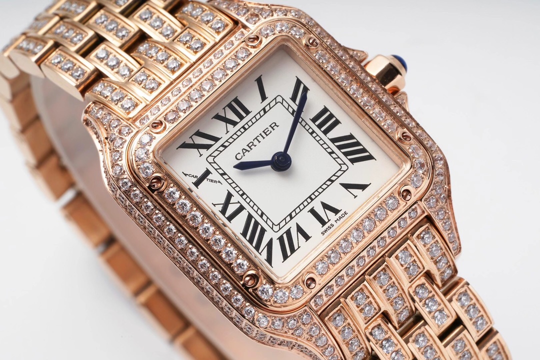 Cartier Cheetah Full of Diamonds Ladies' 37MM-Rose Gold(1:1 replica) - Elite Watch Atelier