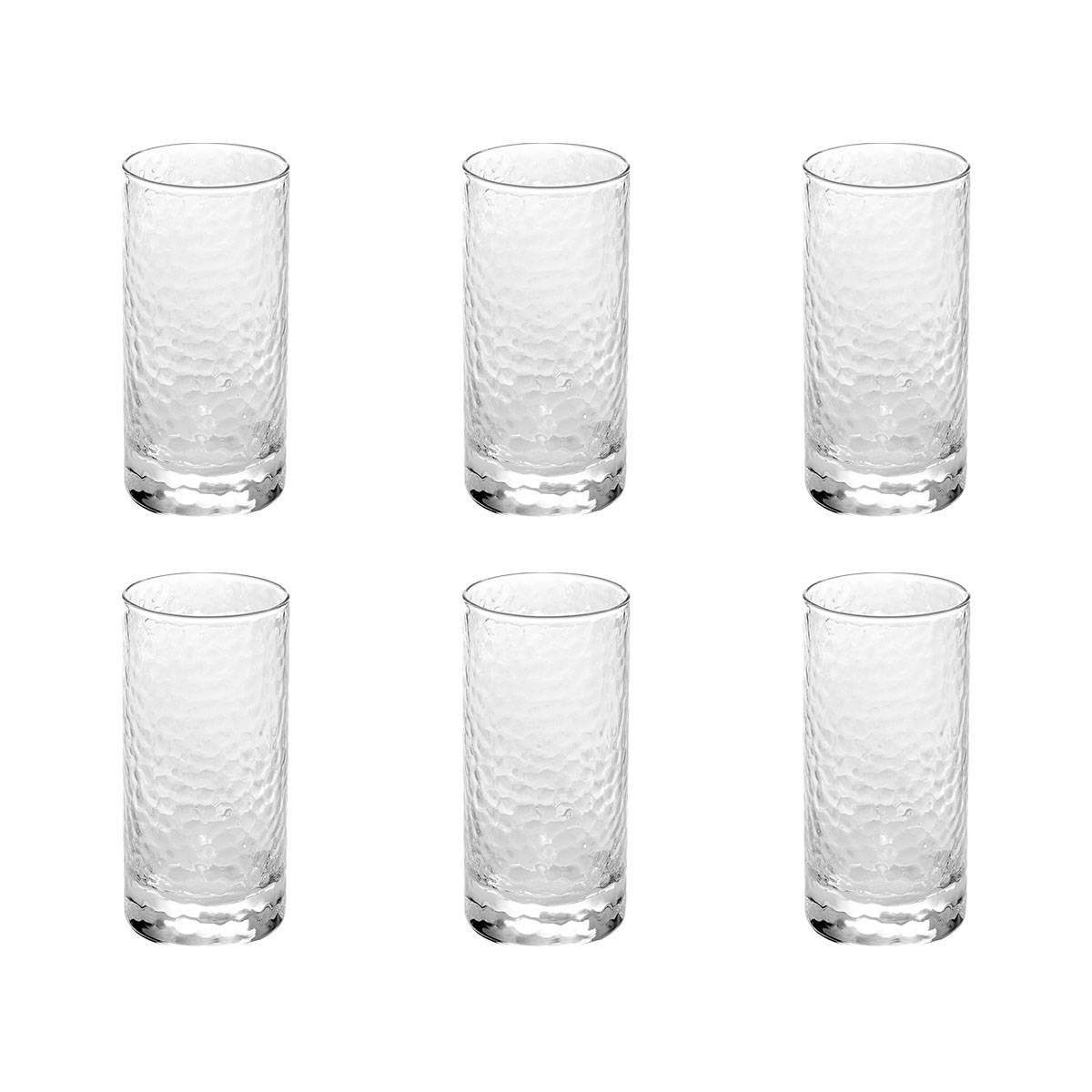 Set of 6 tall tumblers "Celia" 300 ml, glass, transparent