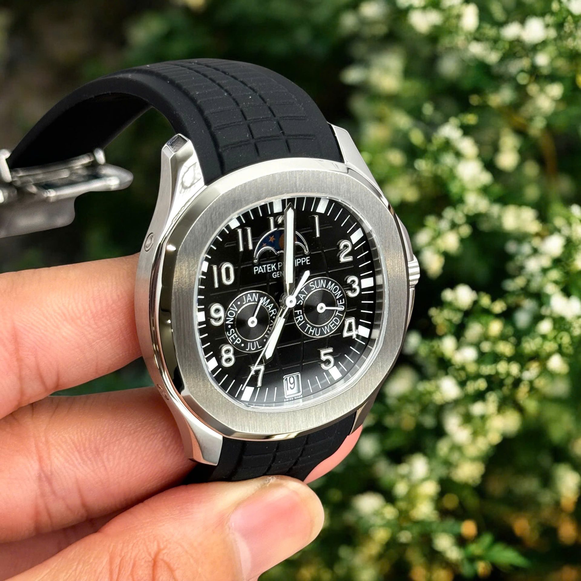 Patek Philippe Aquanaut 5261 Replica Watch Best Quality Black Rubber Strap 40mm - Top club