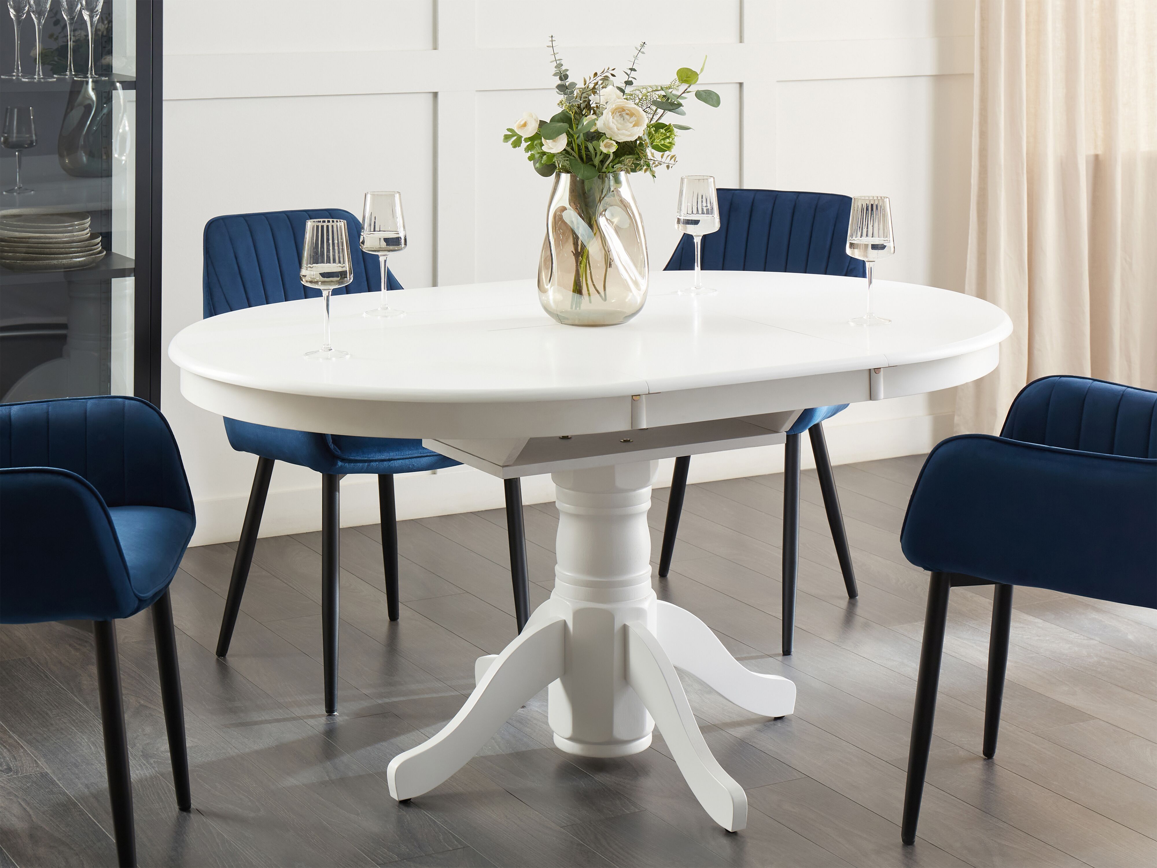 Extending Dining Table AKRON White 106/150 cm 106 cm