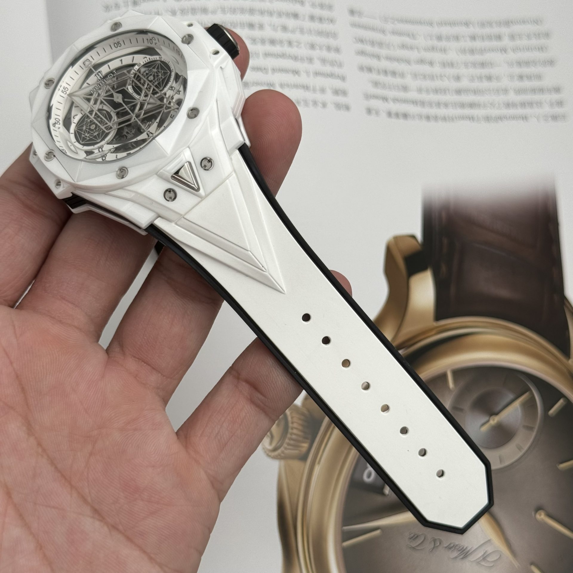 Hublot Best Replica Watch Big Bang Sang Bleu II White Ceramic BBF 45mm - Top club