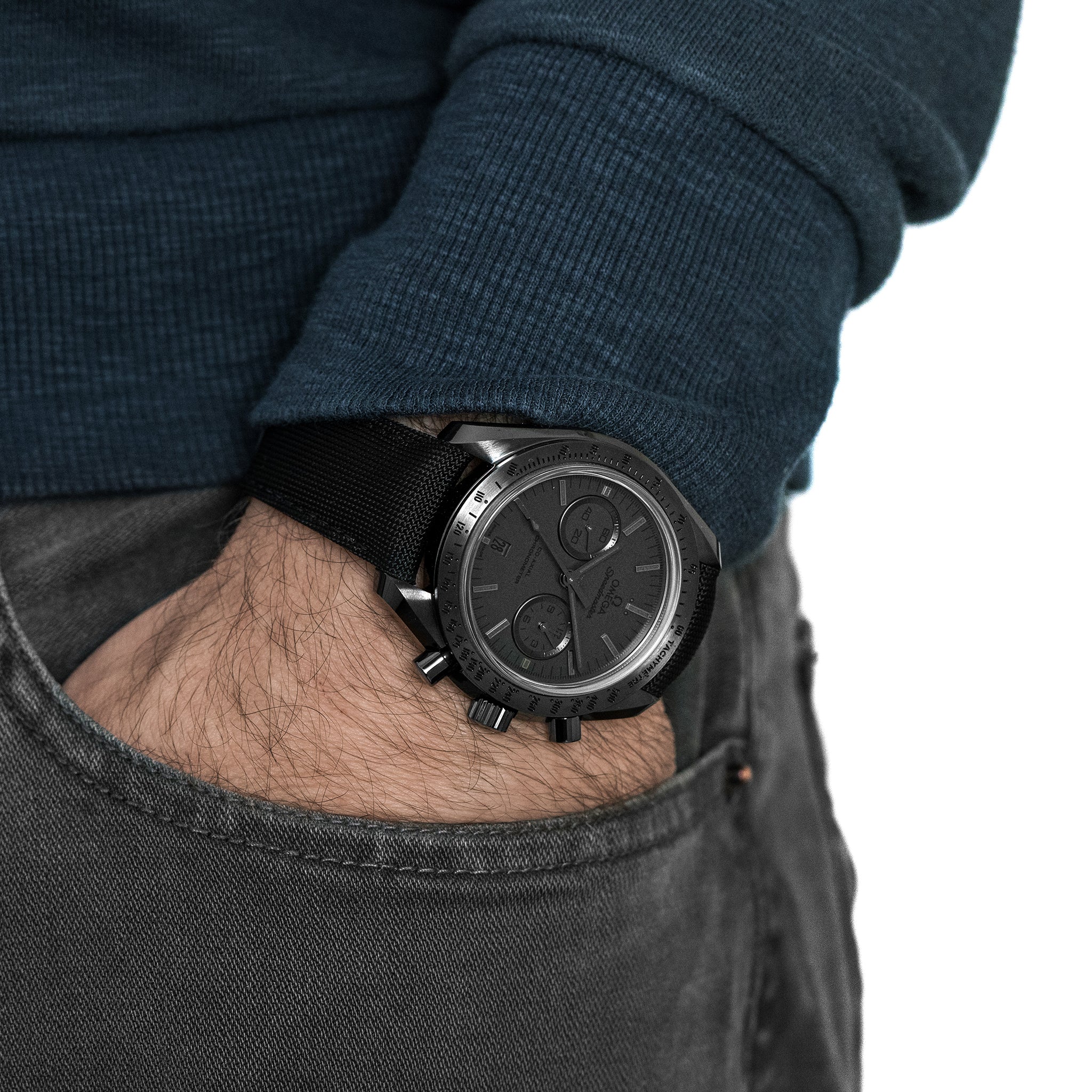Speedmaster Moonwatch Co-Axial Chronograph 44.25mm 'Dark Side Of The Moon' Black Black(1:1 replica) - Top club