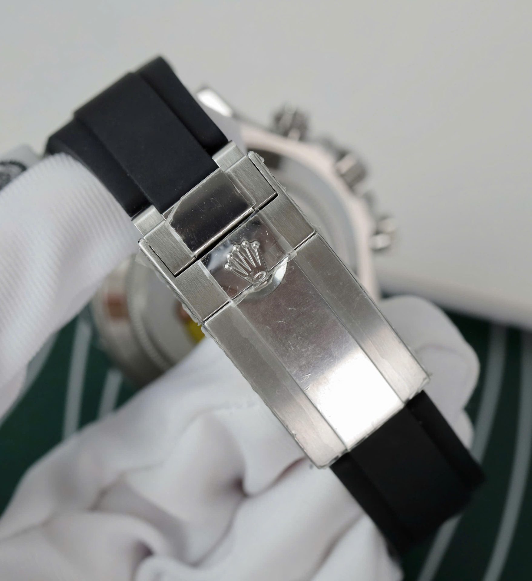 Rolex Daytona Dial MOP Replica Watch Number Pile + Bezel Diamonds Moissanite Custom 40mm - Elite Watch Atelier
