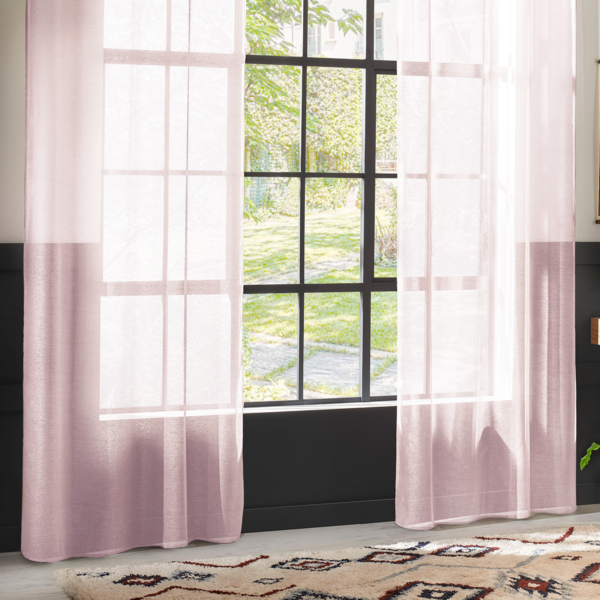 Sheer curtain "Moly" Light pink, 135x240 cm