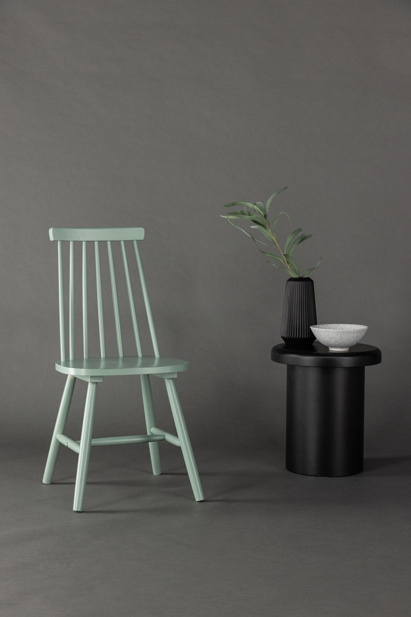 Nest living Willa Houten Eetkamerstoel Groen