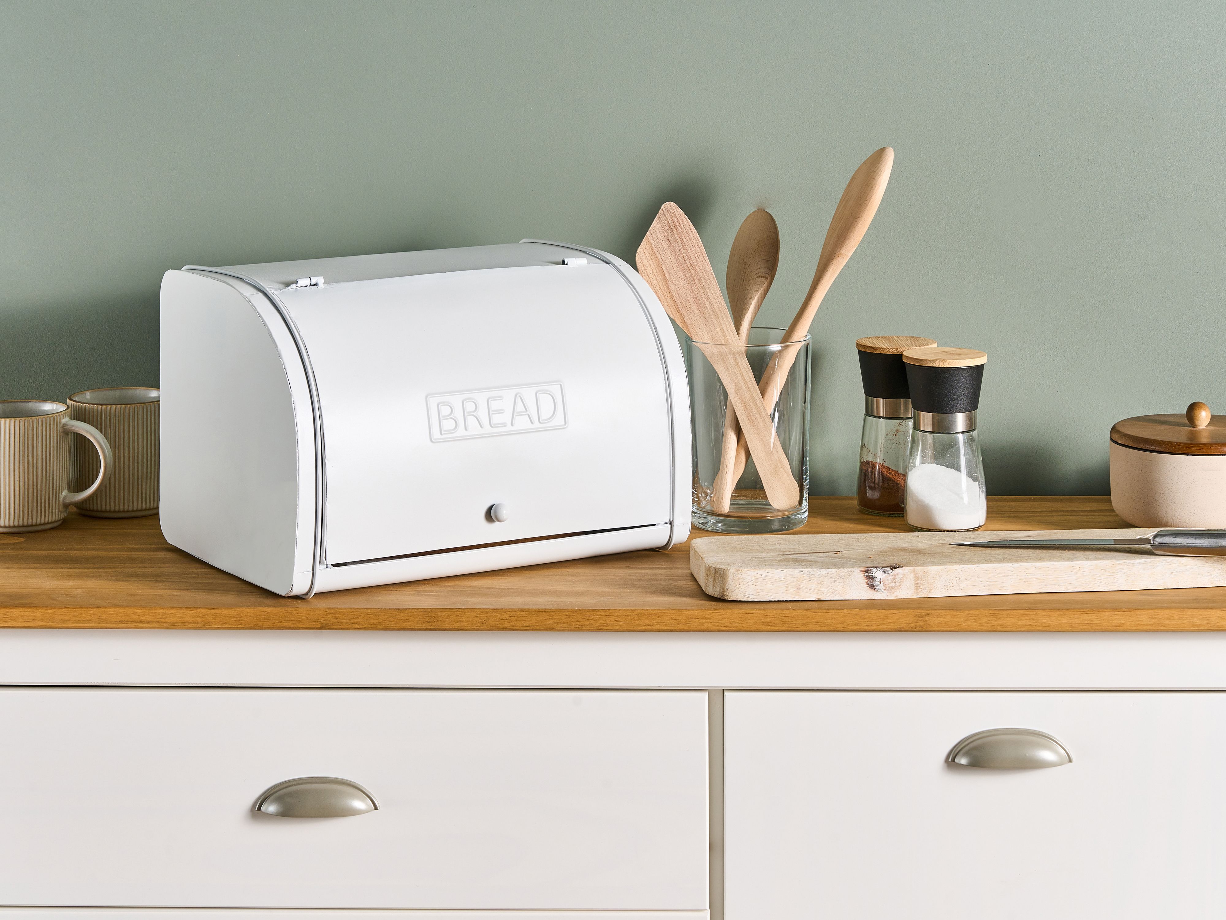 Bread Box CAROUBE Metal White