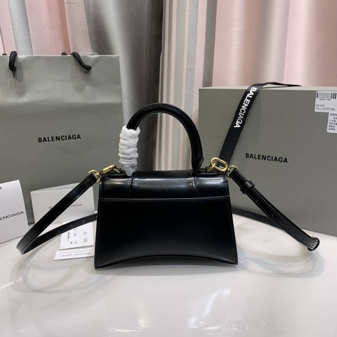 Balenciaga Hourglass Leather Top Handle Replica Bag - Replicaclubs