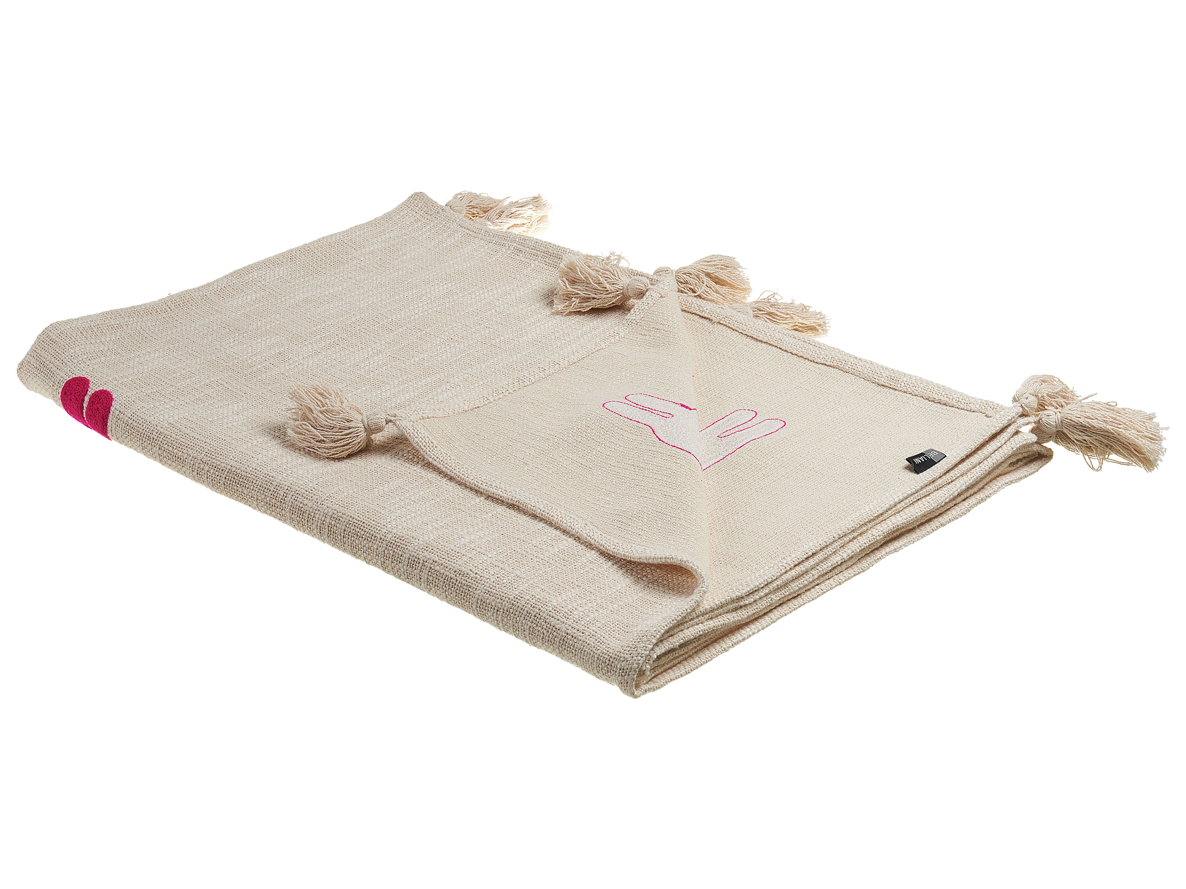 Blanket NANDYAL Cotton 130 x 180 cm Beige