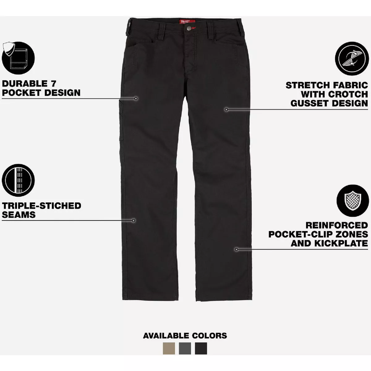 Milwaukee Black 36 x 30 Work Pants