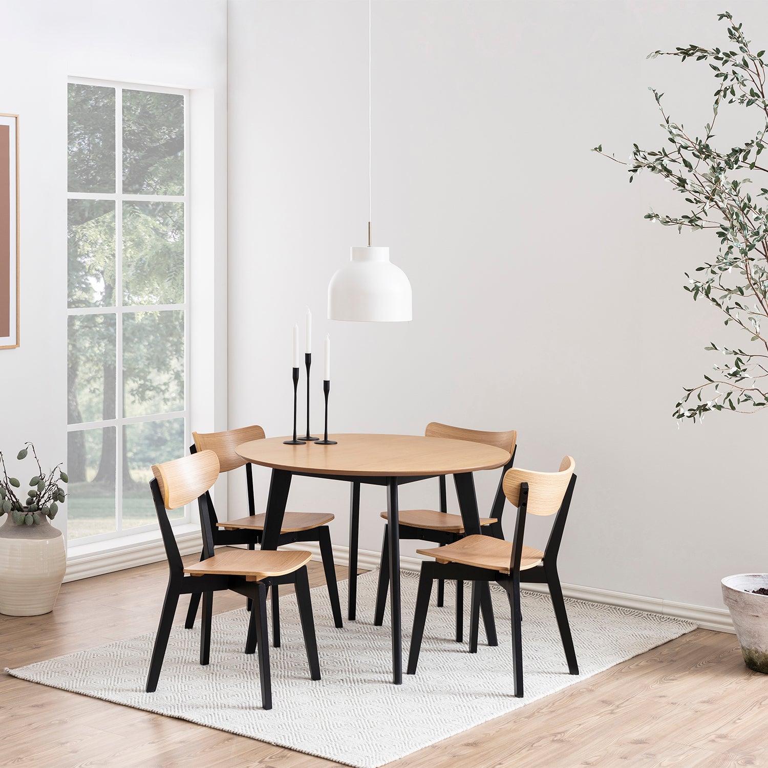 Blokker basic Crow Eetkamerstoel - Zwart/eiken